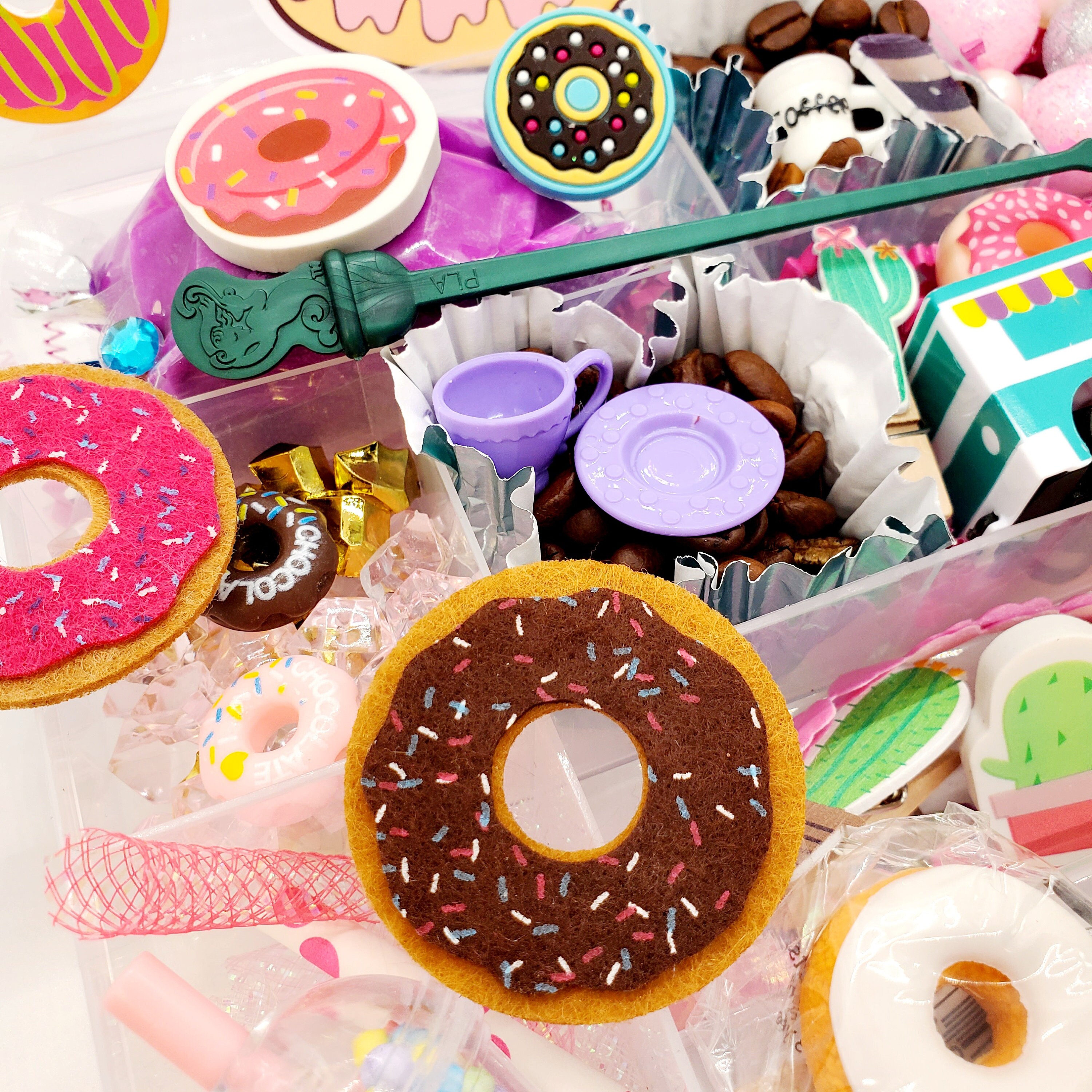 Coffee and Donut Playdough Sensory Kit - Etsy