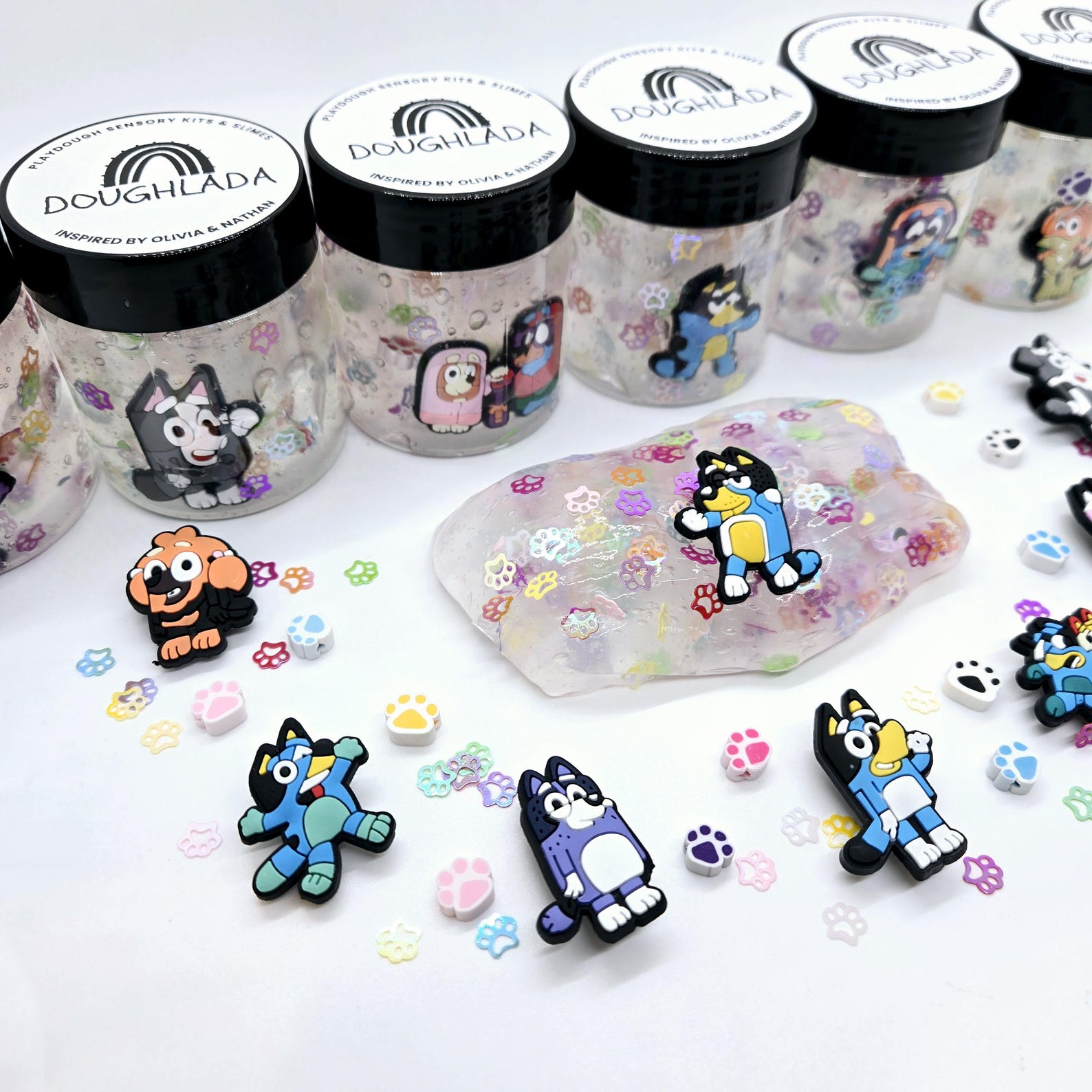 Bluey Dog Slime with Charm