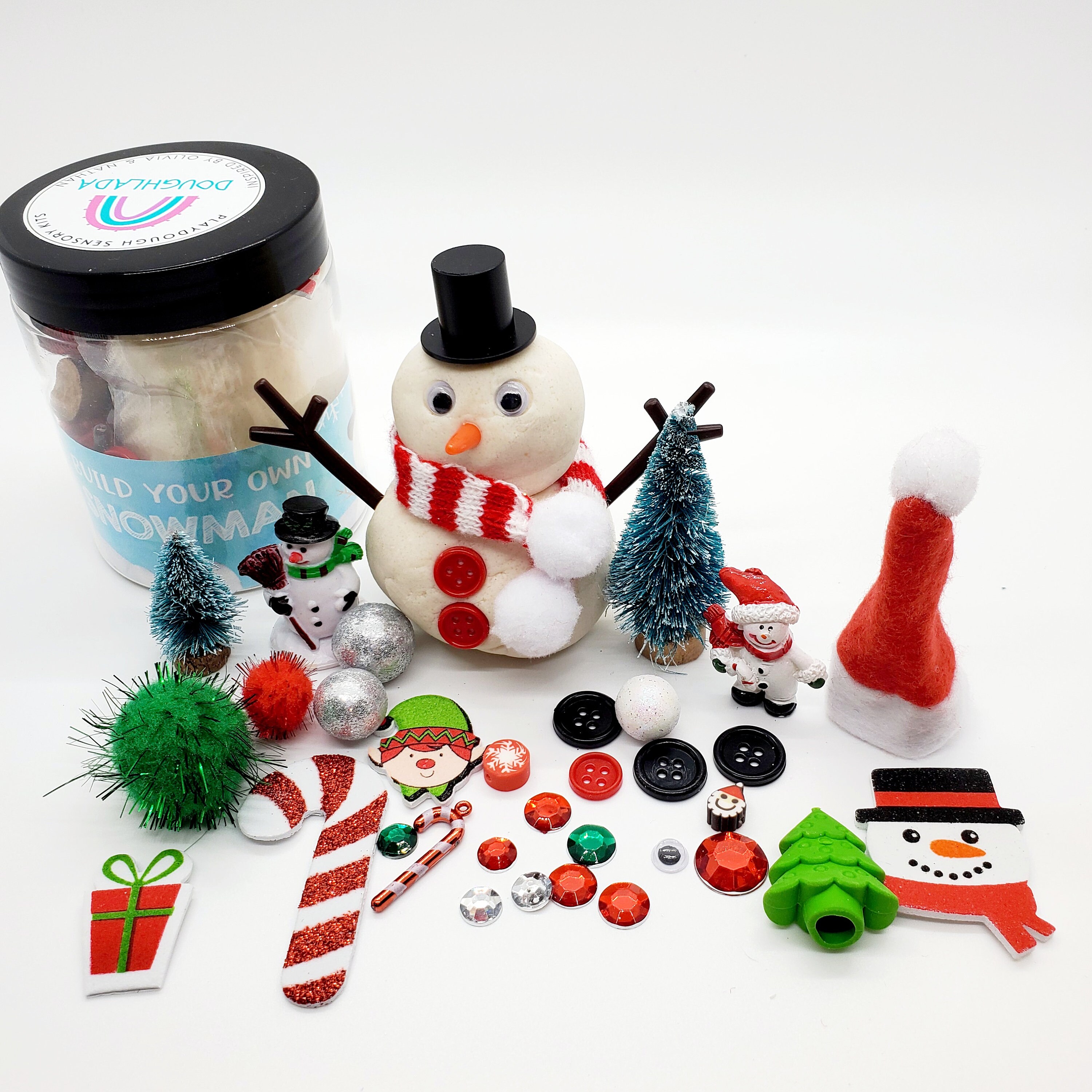 Build a Snowman Playdough Sensory Kit Etsy