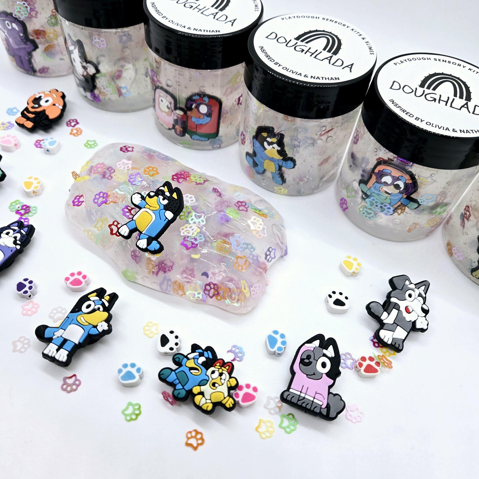 Bluey Dog Slime with Charm