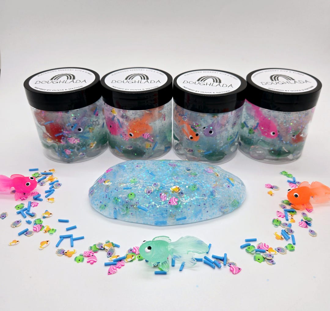 Fish Pond Blue Glitter Summer Glitter Slime - Etsy