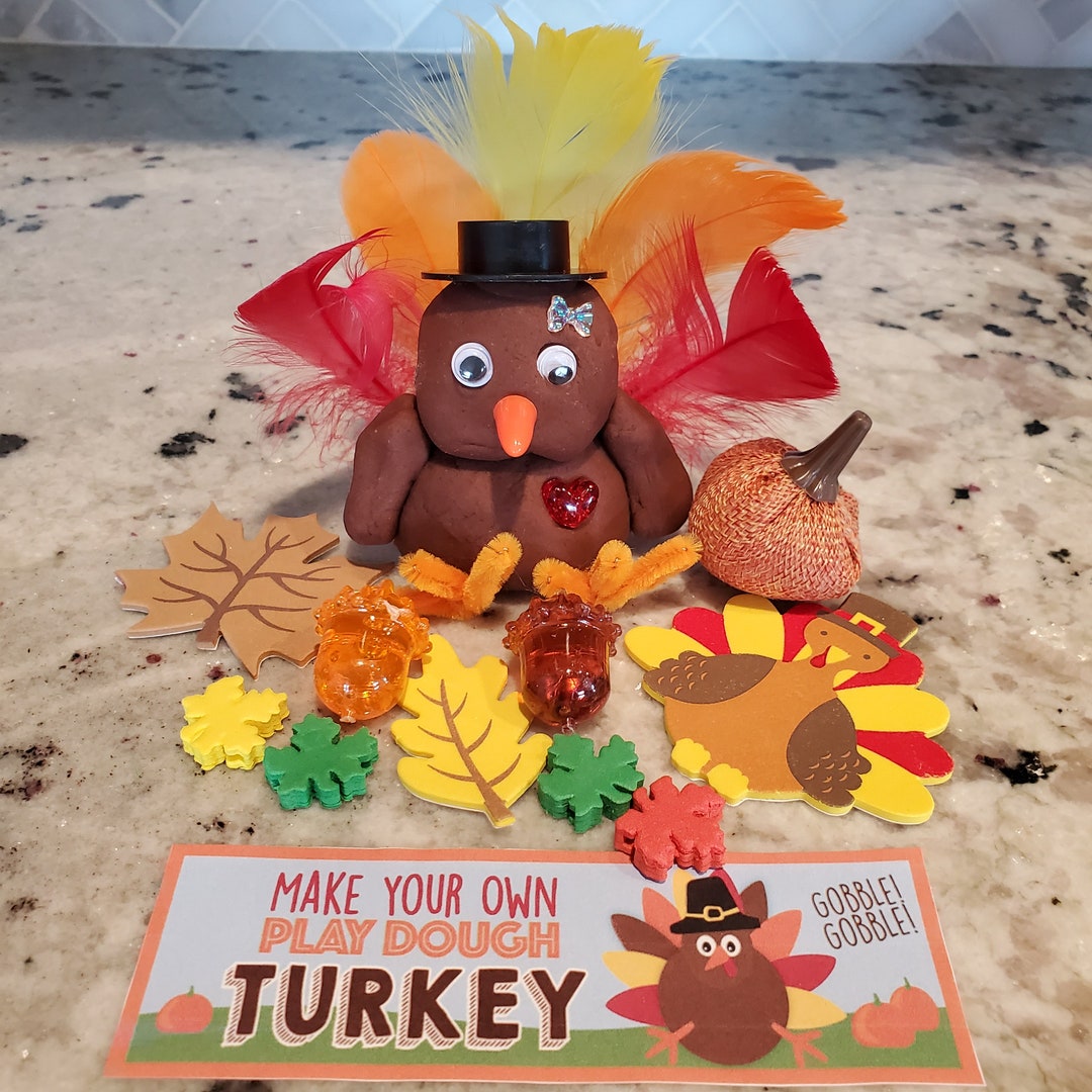 Make Your Own Turkey Playdough Sensory Kit