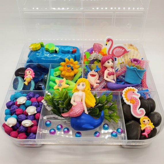 Kit sensorial de plastilina de sirena.