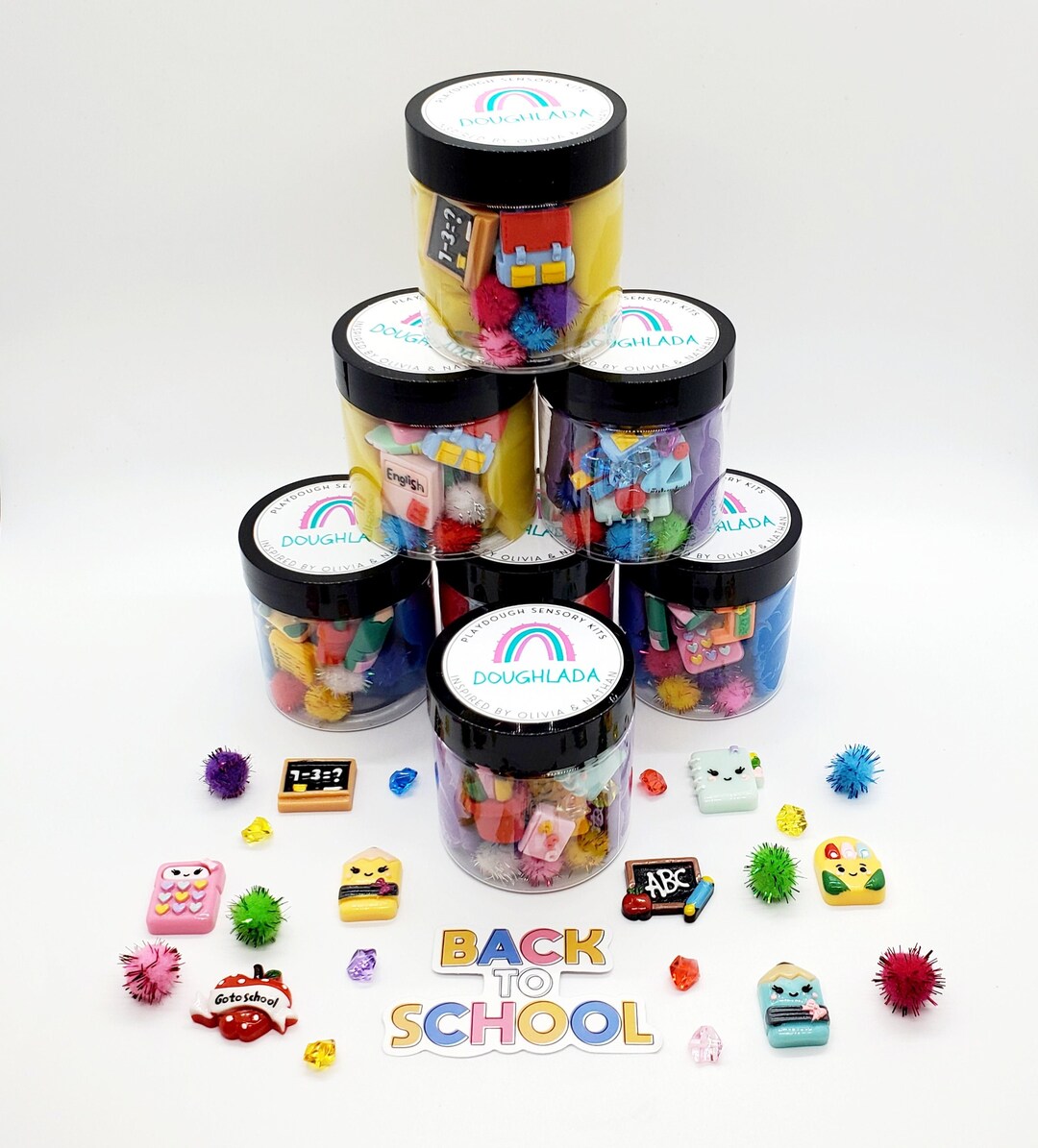 Back to School Playdough Sensory Kit - Etsy