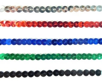 5 Yards Sequin Trim Silver Red Blue Green Or Black String Round Sequins Trimming Sewing Knitting Craft DIY Scrapbooking Craft Trim