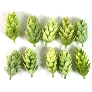 10 Fake Green Pine Cones Craft Supplies Scrapbooking Pine Cones Craft Pine Cones Embellishments