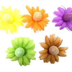 4 Gerbera Flowers Daisies Artificial Flowers Fake Flowers Silk Flowers Decorative Flowers Craft Flowers Wedding Flowers