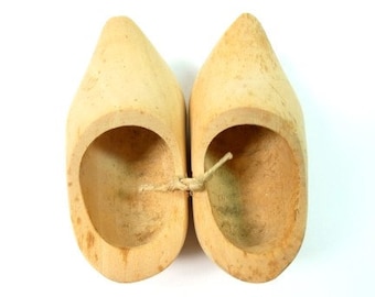 Small Wooden Shoes Rustic Gnome Shoes Wooden Gnome Shoes Fairy Shoes Fairy Garden Shoes 2.75x1.25 inches