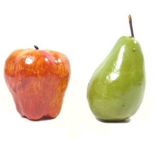 1 Fake Red Apple Or Green Pear Artificial Fake Fruit Craft Apple Hat Embellishment Realistic Fruit Flower Arrangement Centerpiece