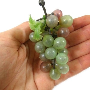 1 Vintage Green Red Grape Clusters Grapes Grapevine Artificial Fake Fruit Flower Arrangement Hat Embellishment Millinery Fairy Flower Crown