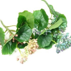 1 Pink Or Blue Berry Bush Berry Spray Berry Branch Fake Flower Decoration Floral Decoration Fake Berries Artificial Flowers Artificial Berry