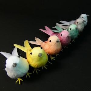 1 Gran pájaro de cola de golondrina Pájaros falsos Pájaros artificiales Pastel Adornos Craft Birds Feather Birds Mushrooms Birds Wreath