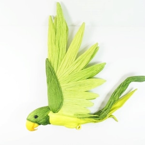 Jumbo Green Parrot Fake Parrot Artificial Parrot Fake Birds Handmade Parrot Cake Decoration Craft Parrot Costume Parrot