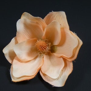 1 Jumbo Salmon Pink Orange Magnolia Flower Silk Flowers Artificial Flowers Fake Flowers Silk Flowers Decorative Flowers Craft Flowers