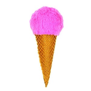 1 gefälschte heiße rosa Eis Kegel künstliche Plüsch Eis Kegel Kranz Bouquet Herzstück Hut Verschönerung Blumenarrangement Party Dekor