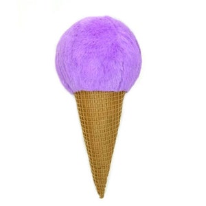 1 Fake Purple Ice Cream Cone Artificial Plush Ice Cream Cone Wreath Bouquet Centerpiece Hat Embellishment Flower Arrangement Party Décor