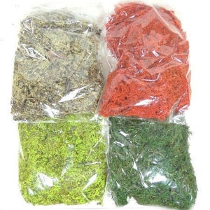 8.8 Ounces Moss Natural Red Or Green Craft Moss Terrarium Moss Fairy Garden Green Moss Bouquet Wreath Flower Arrangement Big Bag