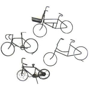 1 Vintage Black Mini Bike Miniature  Bike Mini Small Bike Cake Topper Embellishment Bouquet Wreath Doll Supplies