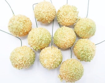 10 Big Vintage Orange Green Berries Fake Fruit Artificial Fruit Berries Artificial Berries Fake Berry Cluster Rose Hip Berries