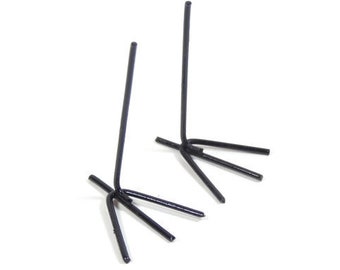 Metal Bird Legs Set Of 2 Black Metal Bird Legs Duck Legs Duck Foot Craft Birds Scrapbooking Craft Embellishments Craft Supplies