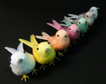 1 Big Swallowtail Bird Fake Birds Artificial Birds Cake Topper Embellishments Craft Birds Feather Birds Mushrooms Birds Wreath