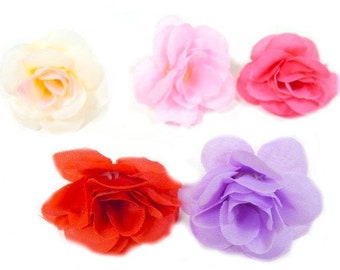 5 Small Roses Pink Red Or Purple Fake Artificial Flowers Silk Flowers Bouquet Wreath Millinery Hat Embellishment Flower Crown