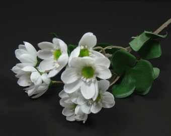 1 White Blossom Branch Fake Flowers Silk Flowers Bouquet Wreath Wreath Embellishment Flower Arrangement Fairy Flower Crown