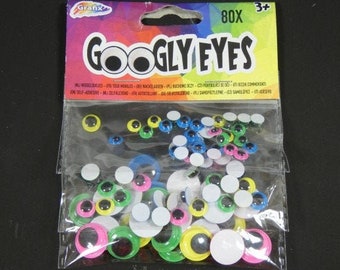 80 Googly Eyes Craft Eyes Doll Eyes Craft Supplies Self Adhesive Wiggle Wiggly