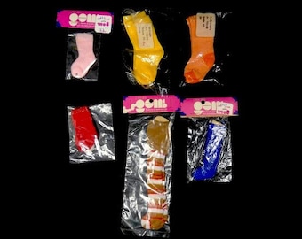 1 Pair Vintage Colorful Doll Socks Cute Little Doll Socks Doll Socks Elf Socks Fairy Shoes Doll Socks
