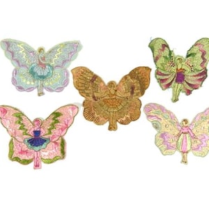 Antique Applique Silk Fairy Patches Embroidery Applique Patches Antique Fairy Patch 1935 Nr 3