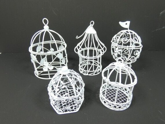Miniature Dollhouse FAIRY GARDEN Accessories ~ Silver Metal Bird Cage ~ NEW Miniature Dollhouse FAIRY GARDEN Accessories ~ Silver Metal Bird Cage ~ NEW