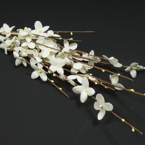 Fleurs en mousse de crème blanche 20.5 pouces Fleur Bush Fleurs artificielles Scrapbooking Fleur Embelliments Artisanat Fleurs Wreath Cake Topper