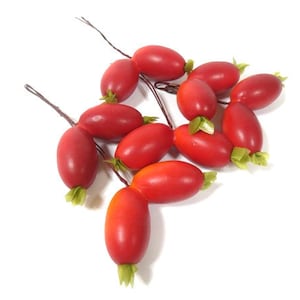 Set Of 12 Oval Orange Red Artificial Berries Scrapbooking Flower Embellishments Craft Flowers Fake Orange Red Berries Craft Berries