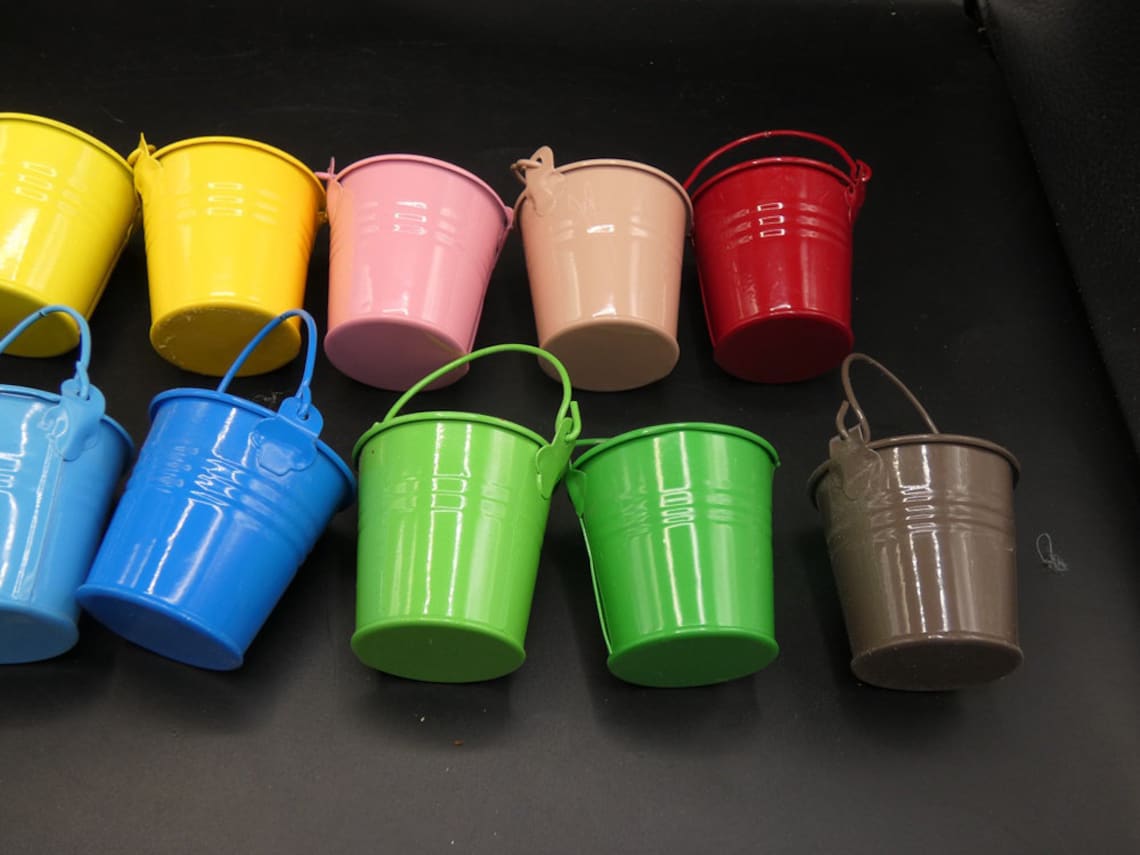 Small Buckets Mini Buckets 2.25 Inches Floral Arranging Etsy