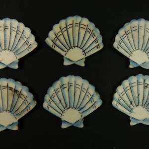 10 laser Cut Wooden Seashells Conchas de madera Conchas de madera Scrapbooking Embellishments Craft Supplies Suministros de boda