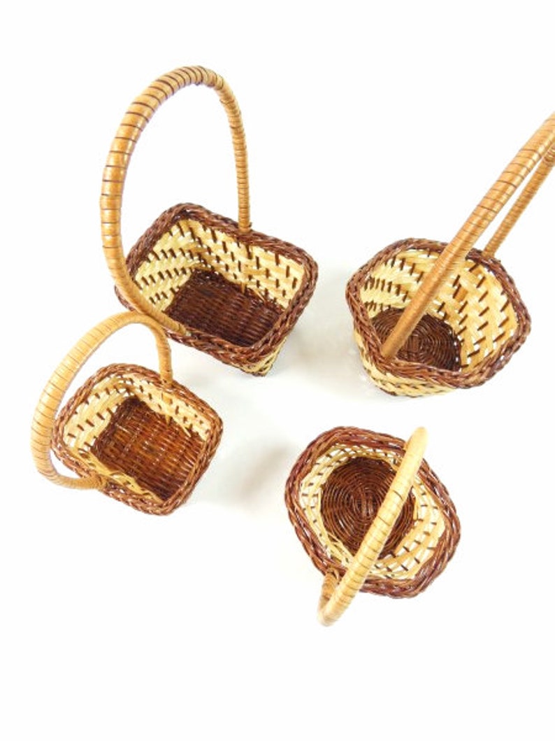 Mini Baskets Rectangular and Hexagon Small Baskets Craft Etsy UK