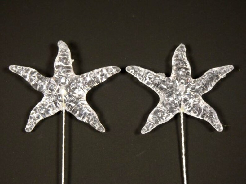 Hawaiian Beach Cake Toppers Set - Plumeria Flowers, Starfish, Seashells For Tropical Luau Party Decor - View #2