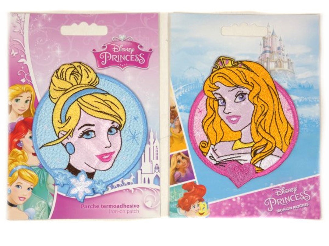 1 Disney Princess Iron on Patch Cinderella or Sleeping Beauty Patch