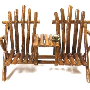 1 Vintage Double Seated Doll Chair Doll Wooden Doll Chair Doll Furniture Miniature Chair