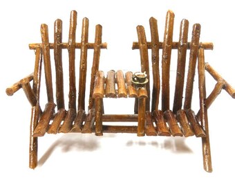 1 Vintage Double Seated Doll Chair Doll Wooden Doll Chair Doll Furniture Miniature Chair