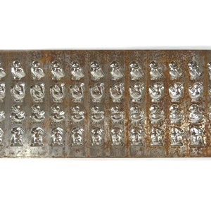 Large XL Antique Metal Easter Chocolate Mold Chicks Bunny Chicke Duck - Chocolate Easter Bunny Mold Candy Shop Bonbon Mold