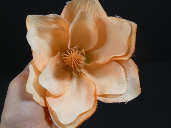 1 Jumbo salmón rosa naranja naranja magnolia flor flores de - Etsy México