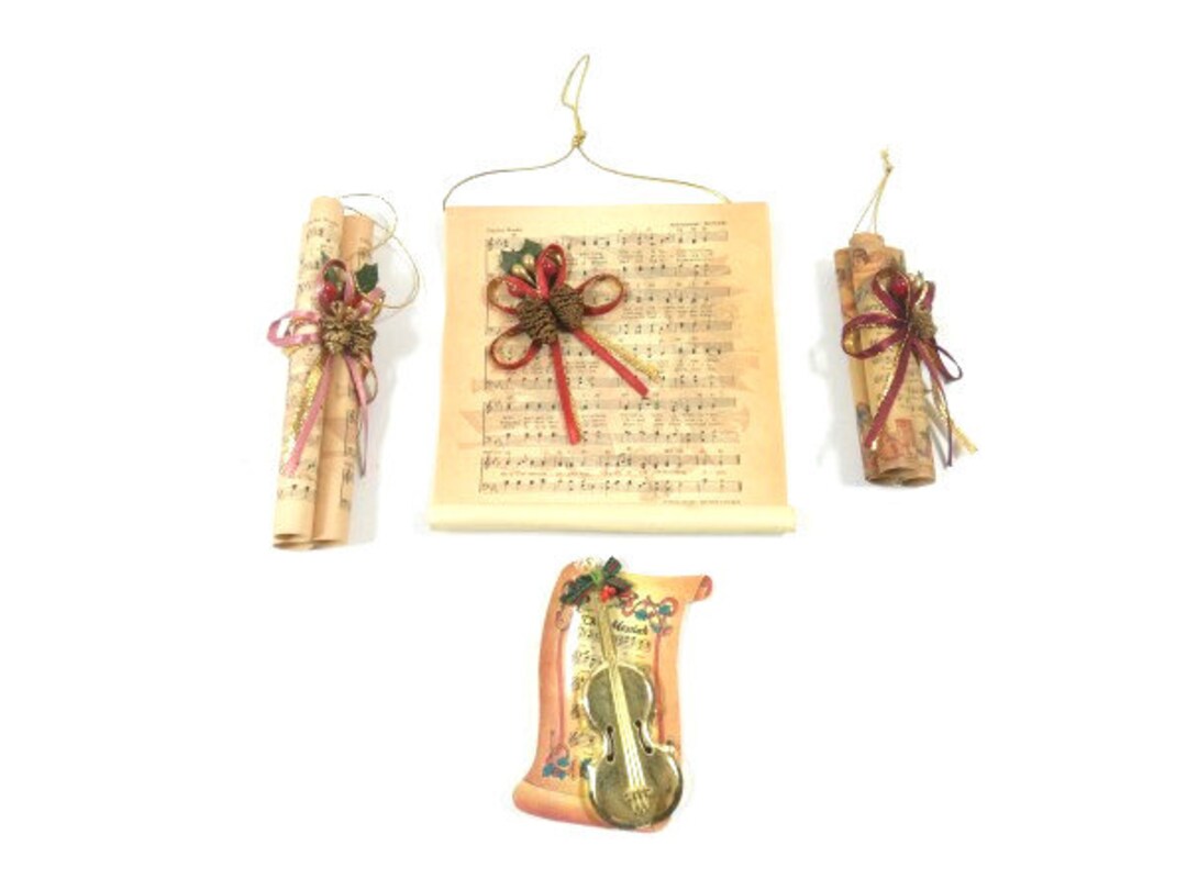 1 Vintage Miniature Sheet Music Scroll Mini Small Music Paper Doll ...