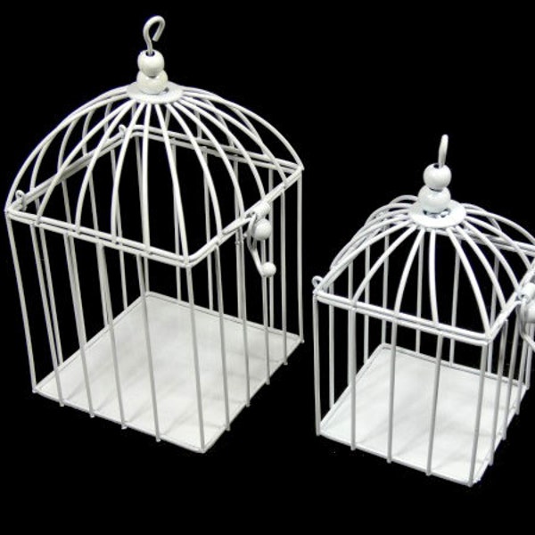 Mini fée jardin cages à oiseaux Mini cage à oiseaux gâteau Topper cage à oiseaux cage blanche poupée maison fournitures ornée cage à oiseaux pièce maîtresse Nr 5