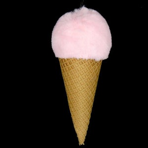 1 gefälschte rosa Eis Kegel künstliche Plüsch Eis Kegel Kranz Bouquet Herzstück Hut Verschönerung Blumenarrangement Party Dekor