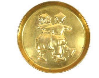Antike Holländische Puddingform Qualle Form Vintage Gold Bauer PuddingForm
