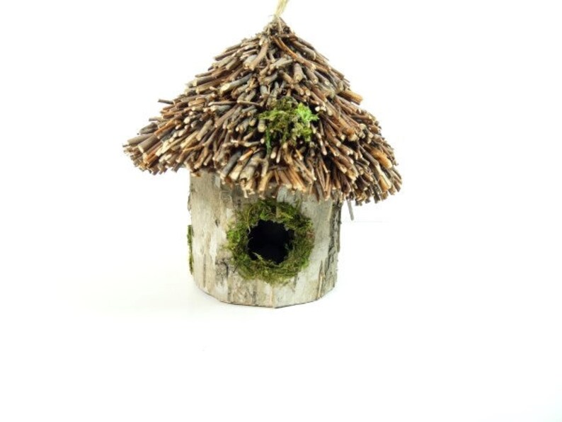 Round Mini Fairy House Fairy Garden House Bird House Etsy