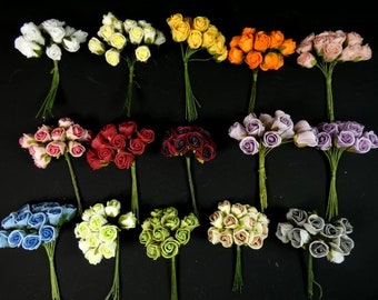 12 Foam Roses White Yellow Orange Pink Red Blue Purple Green Brown Gray Flowers Fake Flowers Foam Flowers Artificial Flowers Craft Flowers