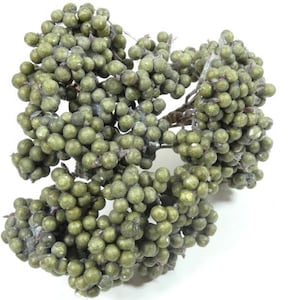 4 Big Bundles Of Dark Green Moss Green Berries Artificial Berries Fake Berry Cluster Scrapbooking Flower Embellishments Craft Flowers
