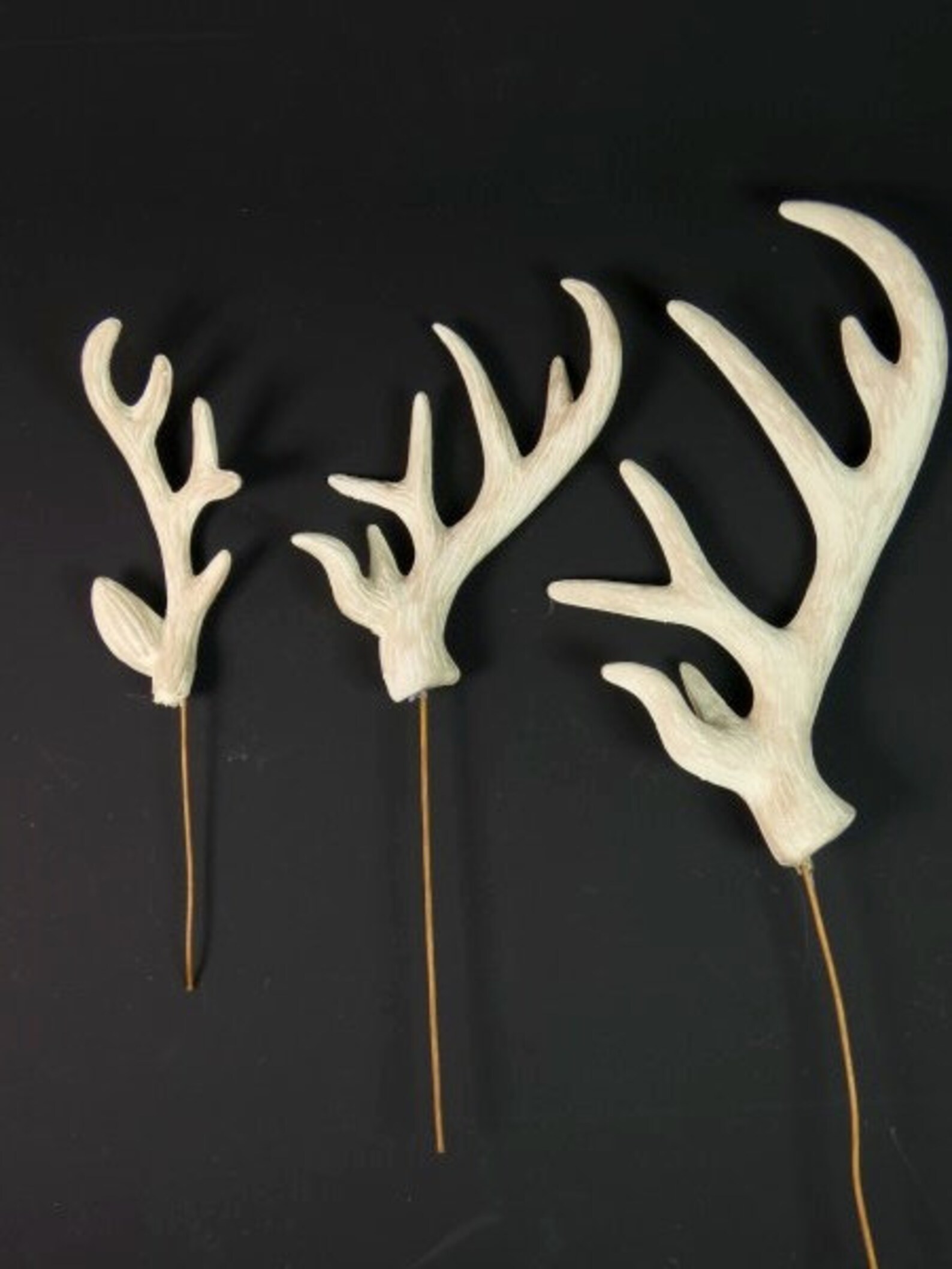 2 Faux Antlers Big Medium or Small Craft Antlers Plastic Etsy